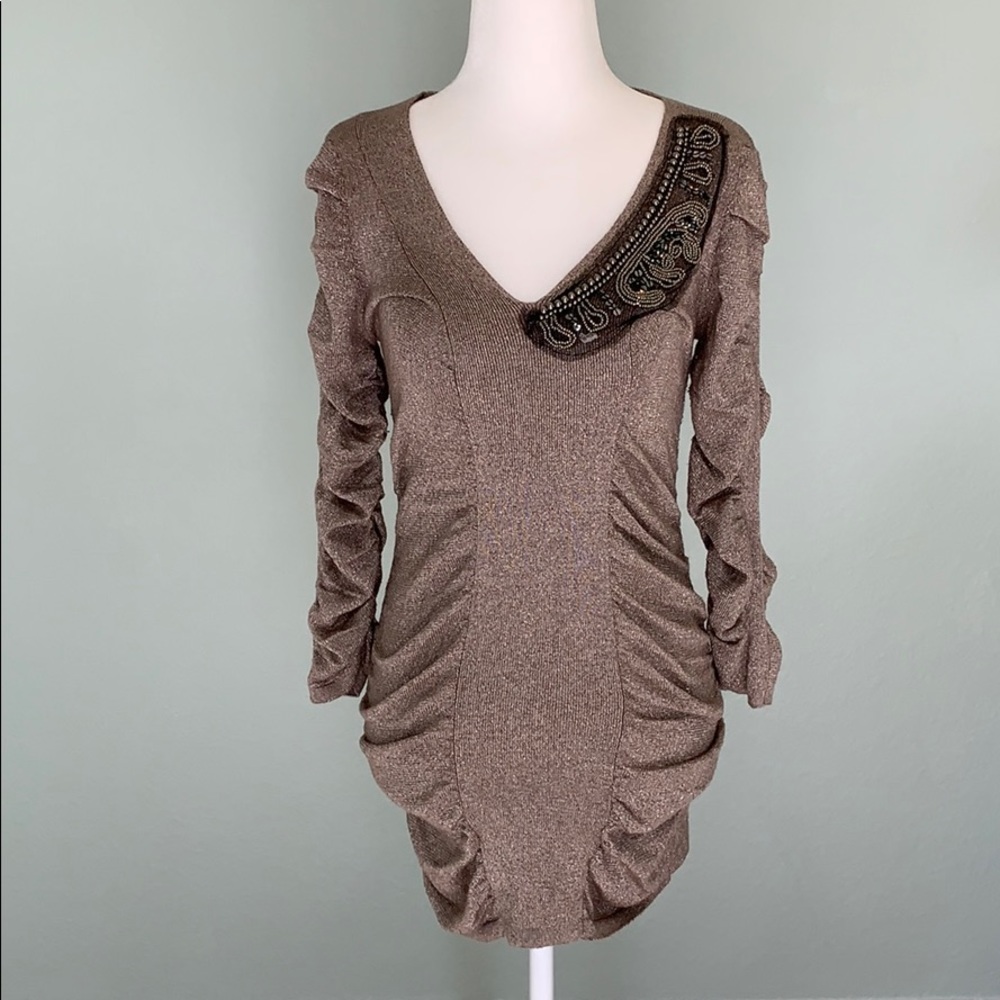 Gold/Brown Knit Shirt